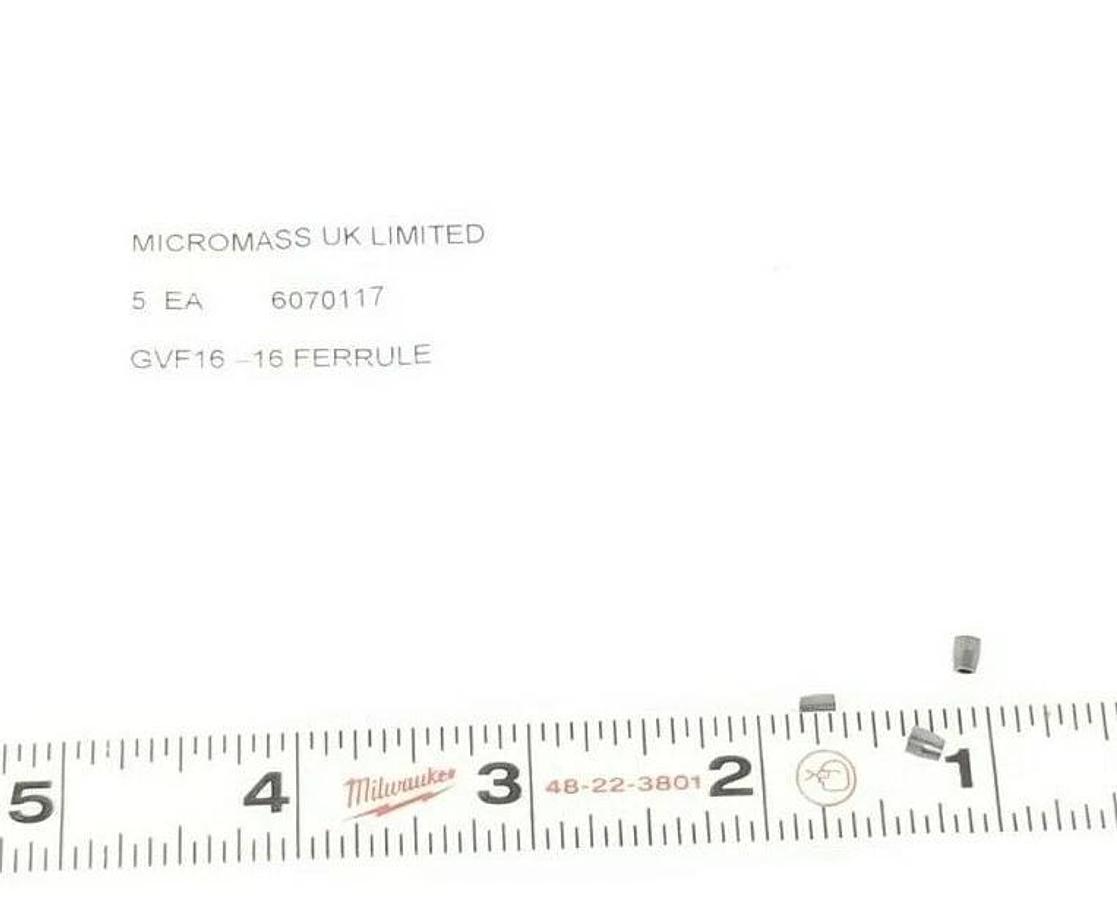 Used LOT OF 3 NEW MICROMASS GVF16-16 FERRULES GVF1616, 6070117