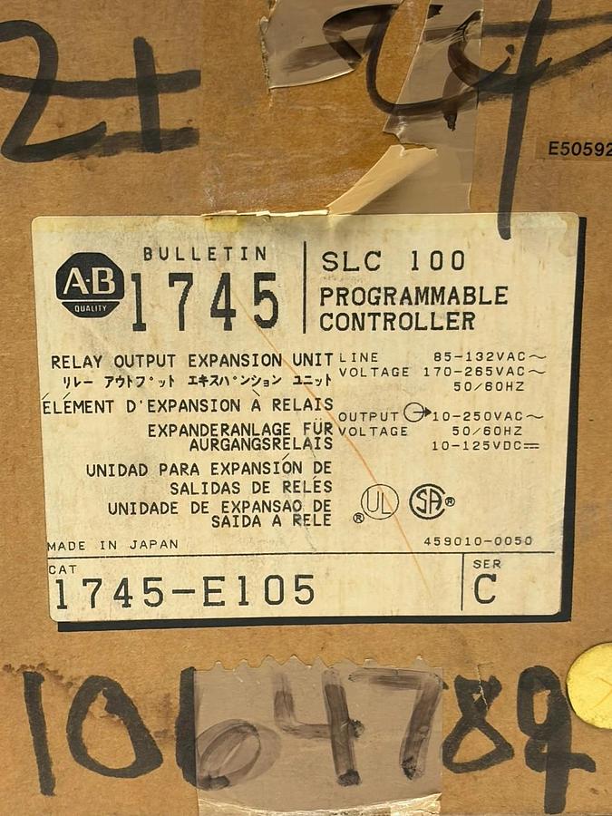 NEW Allen-Bradley 1745-E105 SLC 100 Relay Output Expansion Unit Series C
