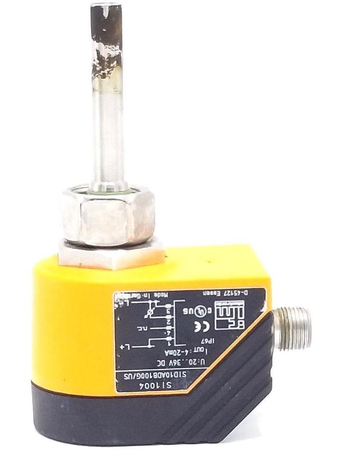 Used IFM EFECTOR SID10ADB100G/US FLOW SENSOR SI1004, 20...36V DC, 4-20mA