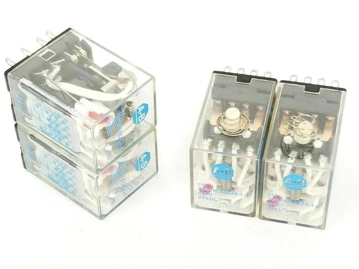 Used LOT OF 4 ALLEN BRADLEY 700-HC14Z24-1-4 RELAYS 700HC14Z2414, SER. B, 24VDC