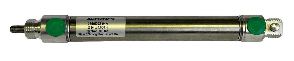 Used NEW AVENTICS 0750D02-04A / 0750D0204A PNEUMATIC CYLINDER 3/4 x 4'' 2D9A-100000-1