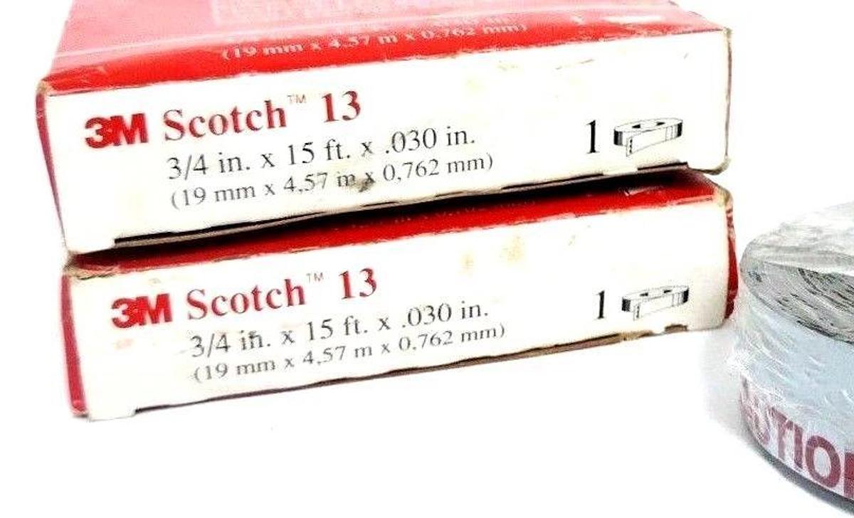 Used LOT OF 2 NIB SCOTCH 13 ELECTRICAL SEMI-CONDUCTING TAPE 3/4'' X 15FT X .030''
