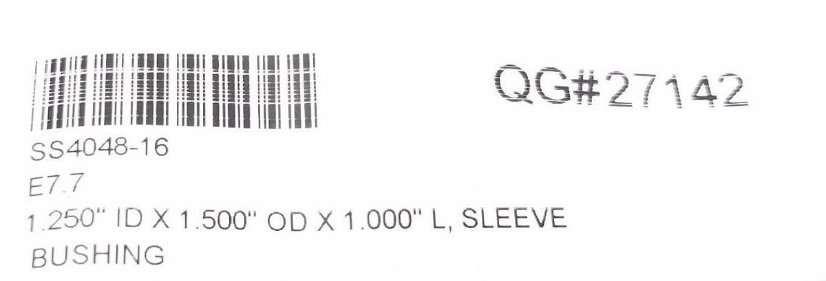 Used LOT OF 2 NEW SYMMCO SS4048-16 BRONZE SLEEVE BUSHINGS 1.1250''IDX1.5''ODX1.0'' L