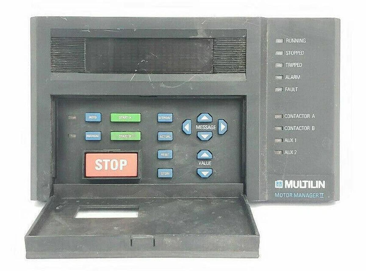 Used GE MULTILIN MM2 MOTOR MANAGER CONTROLLER MM2 D200 1265-0001-C1 1226-0001-D4