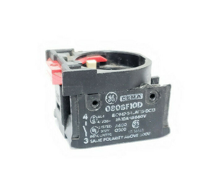 Used GENERAL ELECTRIC 080BF10D CONTACT BLOCK, 1NO, 10A, 660V