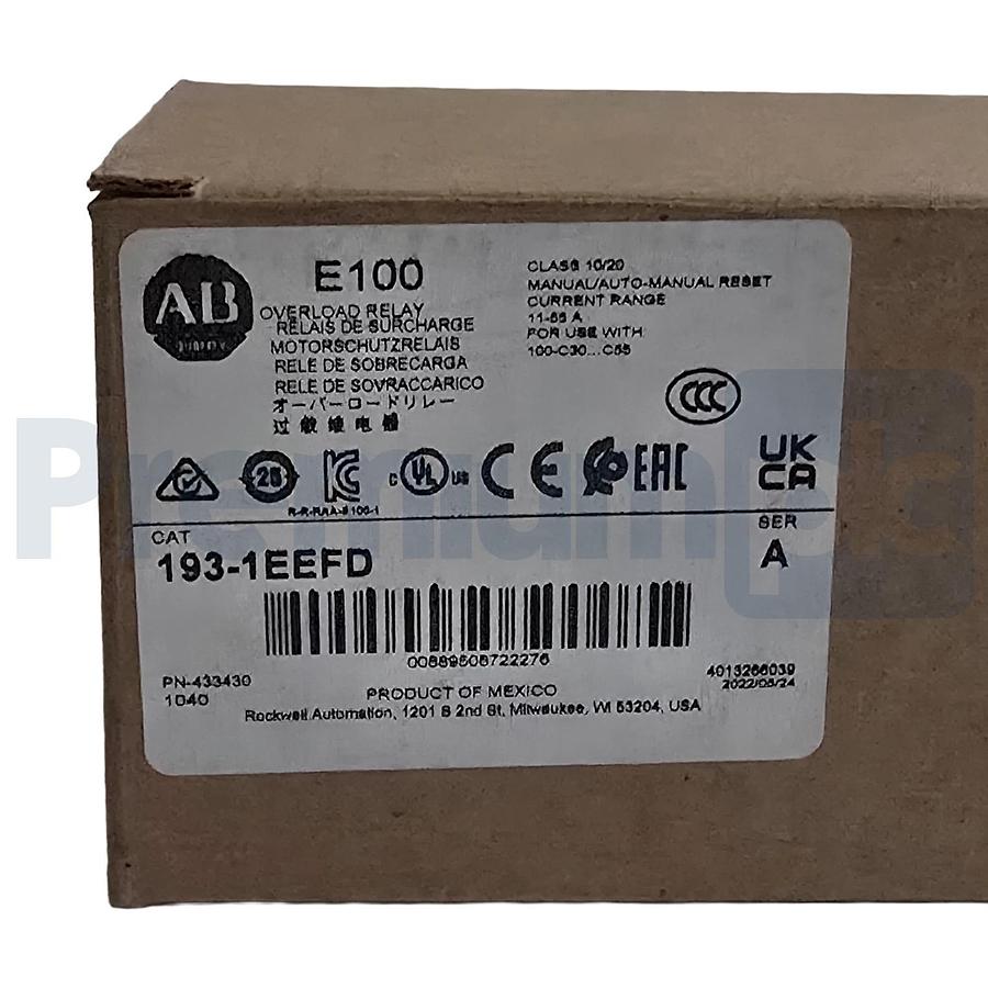 Allen-Bradley 193-1EEFD /A E100 Electronic Overload Relay 11-55A 3-Pole NSMP