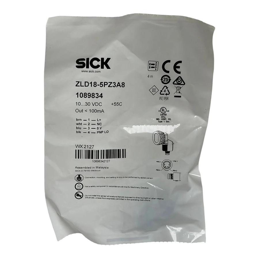 Used SICK ZLD18-5PZ3A8 SimpleSense Photoelectric Sensor Switch 1089834 - NEW SEALED