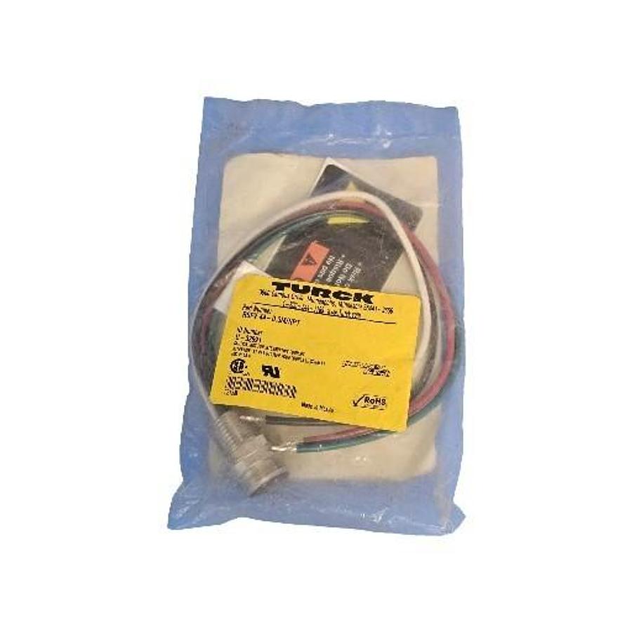 Used NEW TURCK RSFV 44-0.3M/NPT MALE CONNECTOR U-32991 - RECEPTACLE