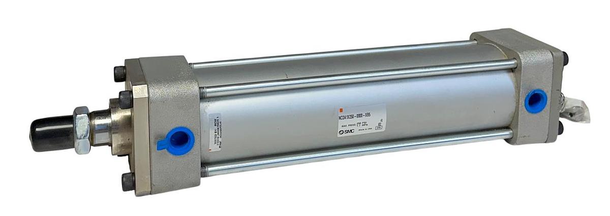 Used SMC NCDA1X250-0800-XB5 / NCDA1X2500800XB5 PNEUMATIC TIE-ROD CYLINDER NSNP