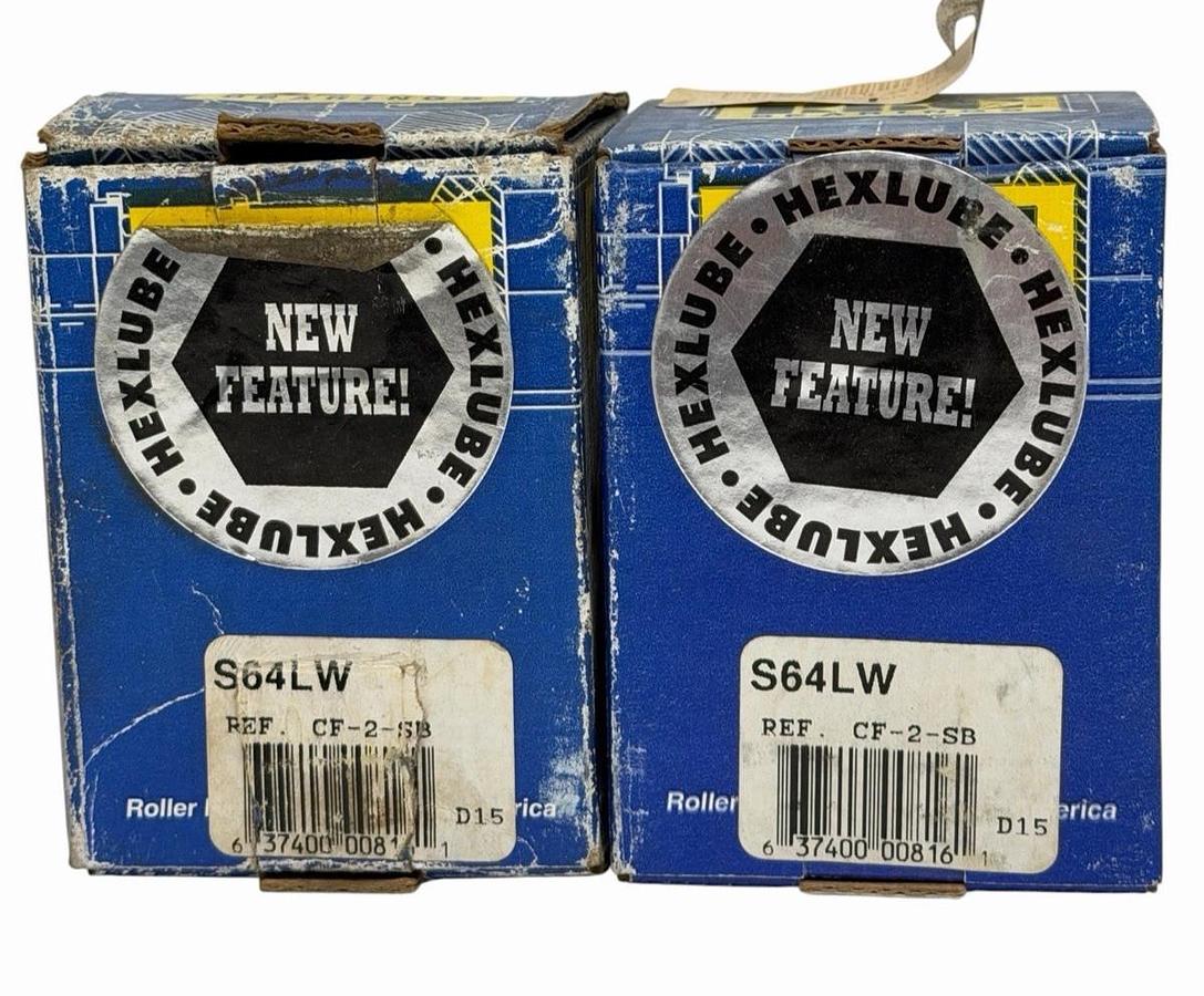 LOT OF 2 NIB RBC S64LW FLAT CAM FOLLOWERS 2'' DIA