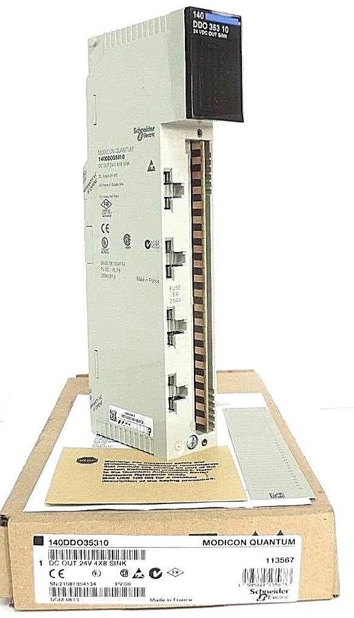 Used NIB SCHNEIDER MODICON 140DDO35310 DC OUT 24V 4X8 SINK MODULE 140-DDO-353-10
