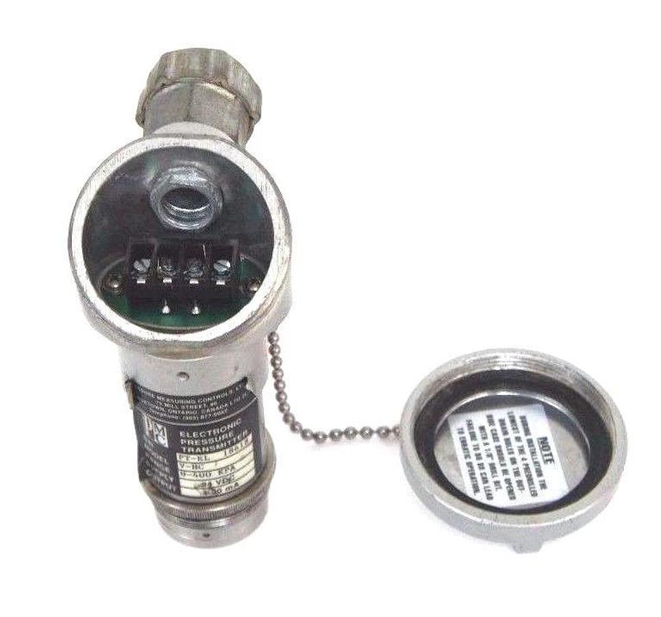 Used PMC V-HC ELECTRONIC PRESSURE TRANSMITTER 0-200KPA, 24VDC, 4-20MA
