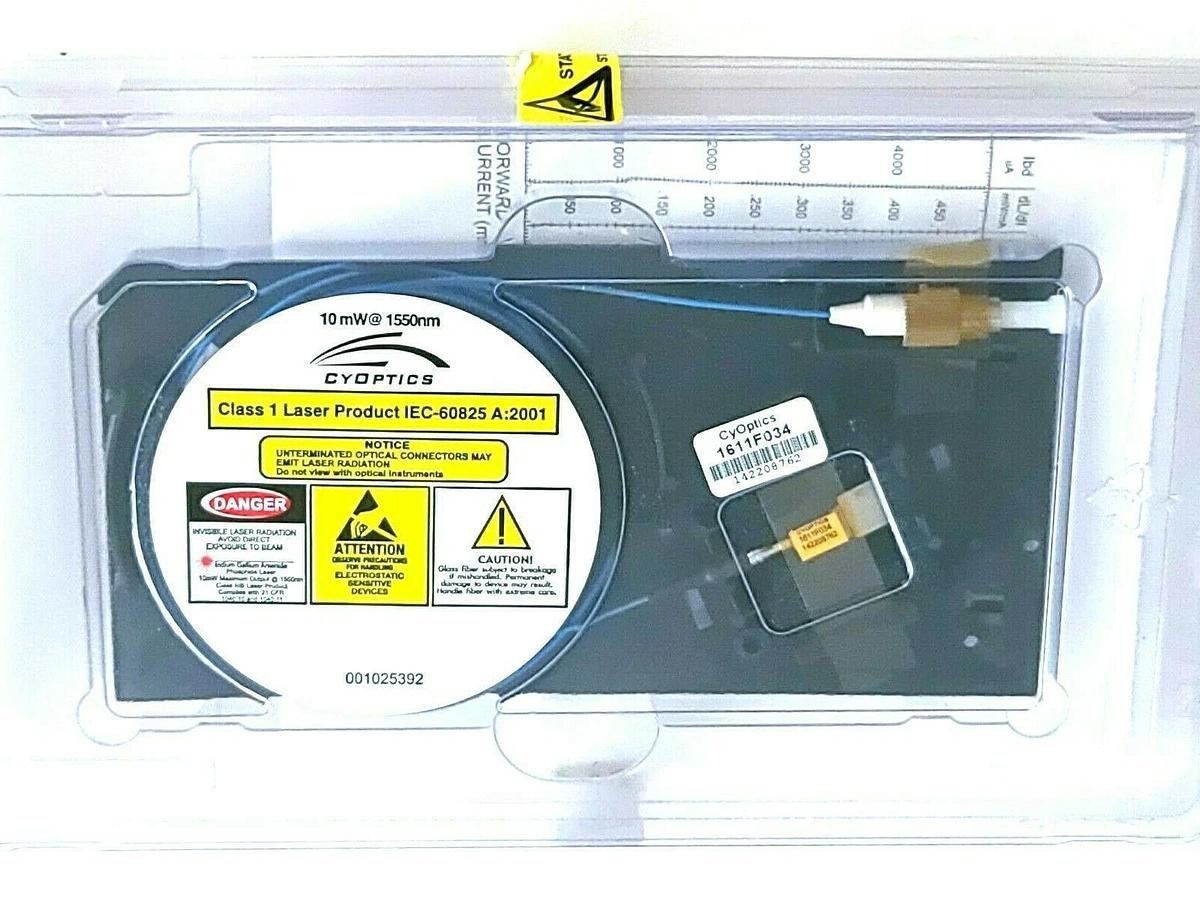 Used CYOPTICS 1611F034 193.4 THz 1610-SERIES MSA-COMPATIBLE 2.5 GB/S COOLED DFB TOSA