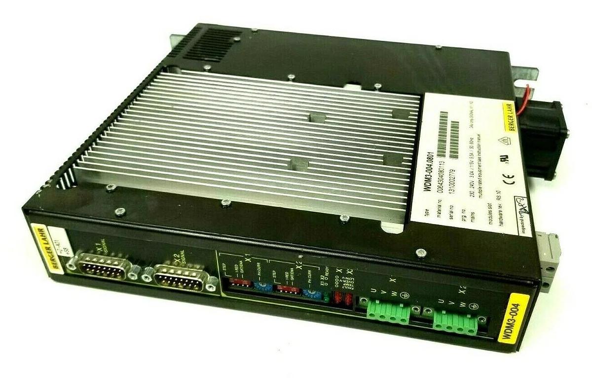 Used SIG POSITEC BERGER LAHR WDM3-004.0801 REV. RS 10 SERVO DRIVE WDM30040801