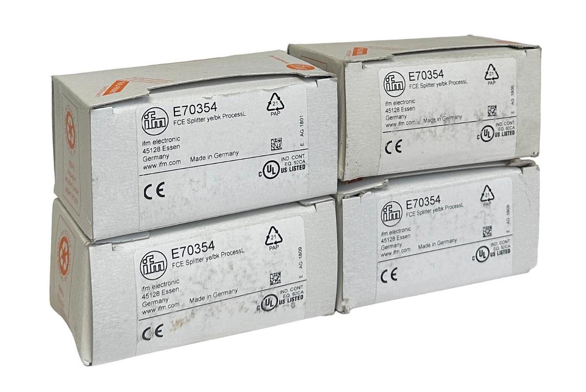 Used 4 IFM E70354 / FCE SPLITTER ye/bk PROCESSL AS-Interface CONNECTOR 4A NSMP