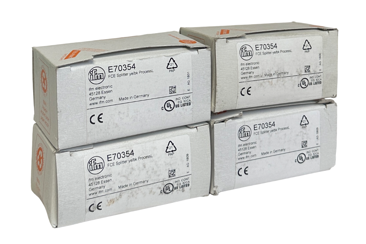 Used 4 IFM E70354 / FCE SPLITTER ye/bk PROCESSL AS-Interface CONNECTOR 4A NSMP