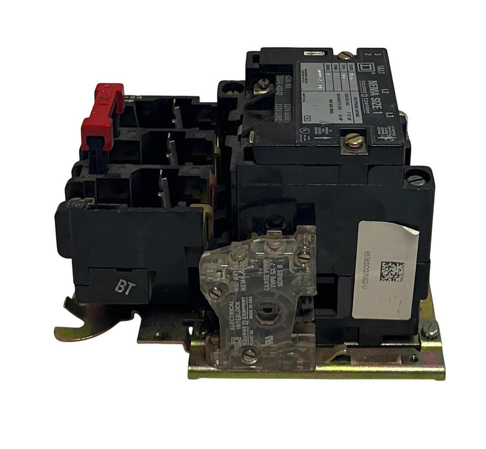 Used SQUARE D 8536-SCO-3 / 8536SCO3 NEMA SIZE 1 MAGNETIC STARTER FORM S SERIES A USNP