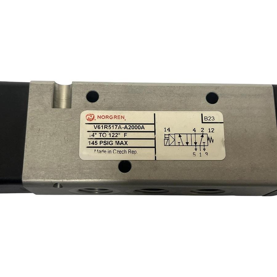 Norgren V61R517A-A2000A Solenoid Valve V61R Series w/ Instructions New Surplus