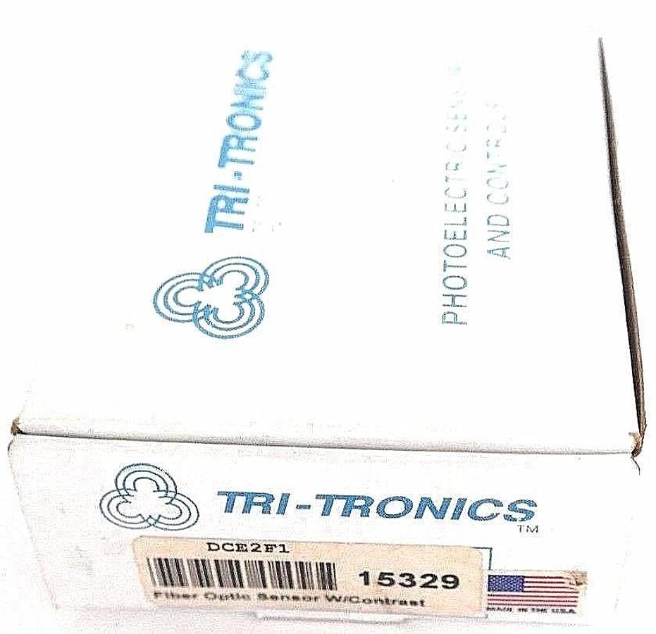 Used NIB TRI-TRONICS DCE2F1 FIBER OPTIC SENSOR W/ CONTRAST 15329 MODEL: DCE-2