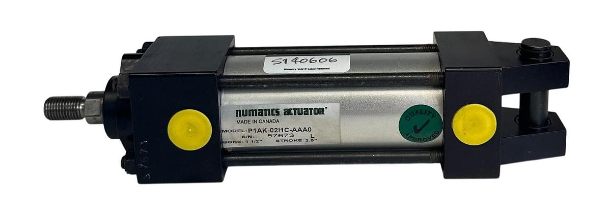 Used ASCO NUMATICS P1AK-02I1C-AAA0 / P1AK02I1CAAA0 ACTUATOR 2.5'' STROKE 1-1/2'' NSNP