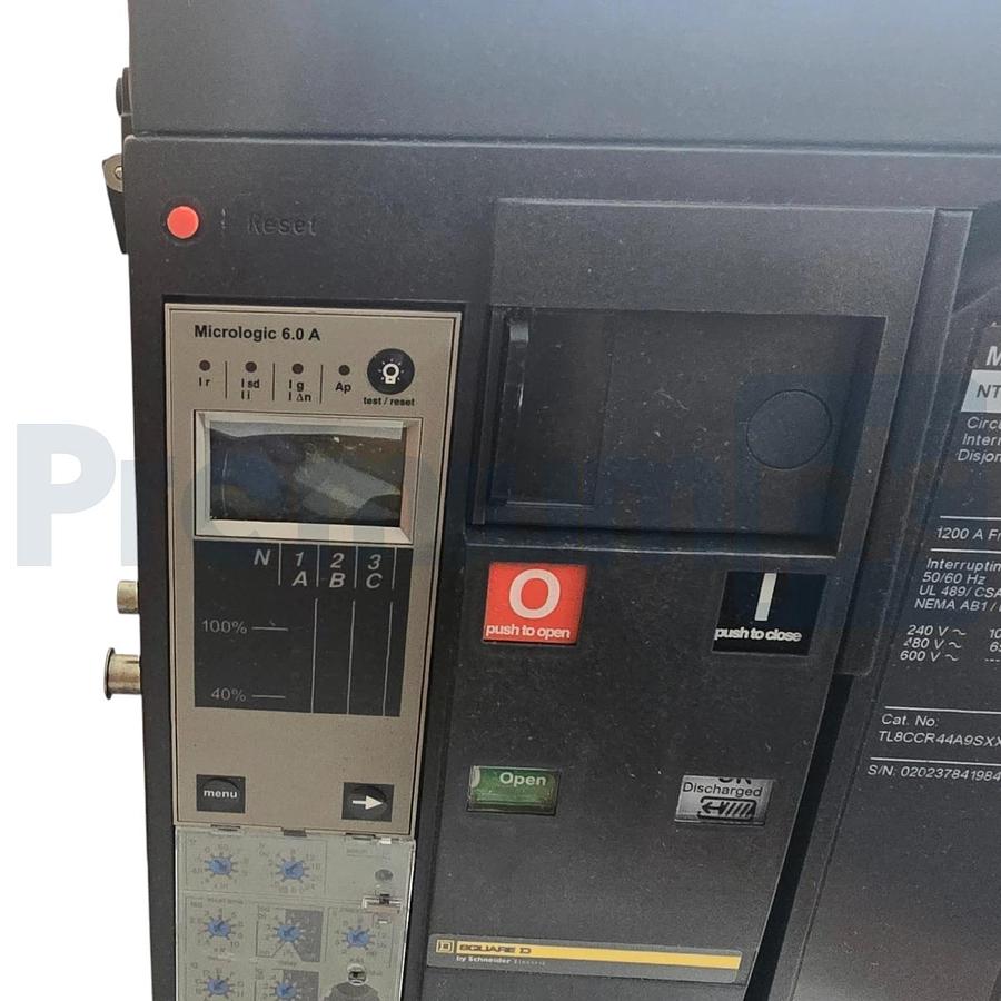 Square D TL8CCR44A9SXXXXXA Masterpact NT Circuit Breaker NT12L1 1200A 3P 480V