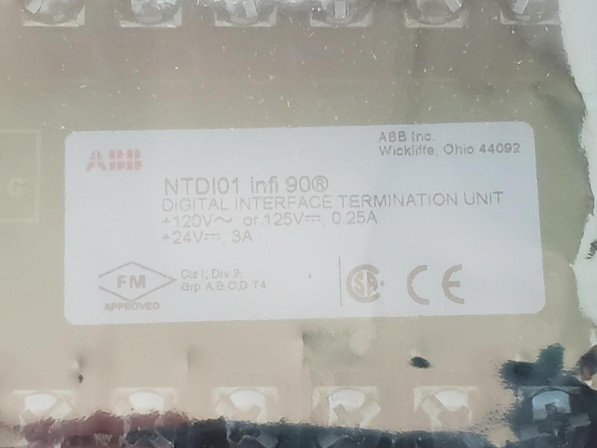 NIB ABB NTDI-01 INTERFACE BOARD 6632113A1 NTD101 INFI 90 6632112L1