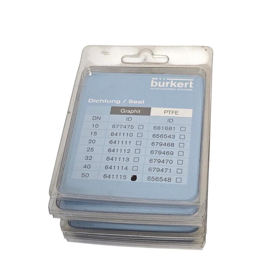 Used LOT OF 10 NEW BURKERT 641115 GRAPHITE SEALING RINGS