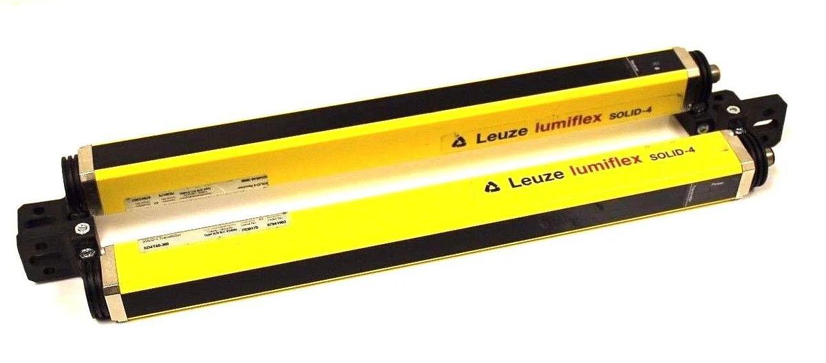 Used LEUZE LUMIFLEX SOLID-4 LIGHT CURTAINS SD4T40-300 67841903 / SD4R40-300E 67841203