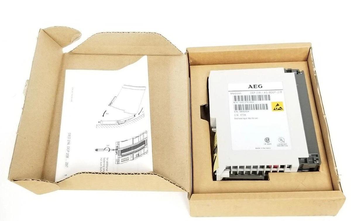Used NIB AEG MODICON DEP-218 / AS-BDEP-218 DISCREET INPUT MODULE M/N: 042-276-454