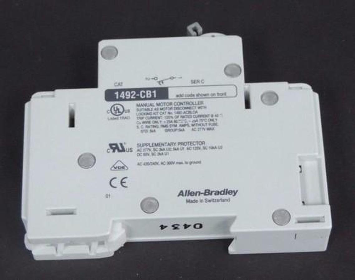 Used NIB ALLEN BRADLEY 1492-CB1H060 ENERGY LIMITING CIRCUIT BREAKER SER C 1492CB1H060