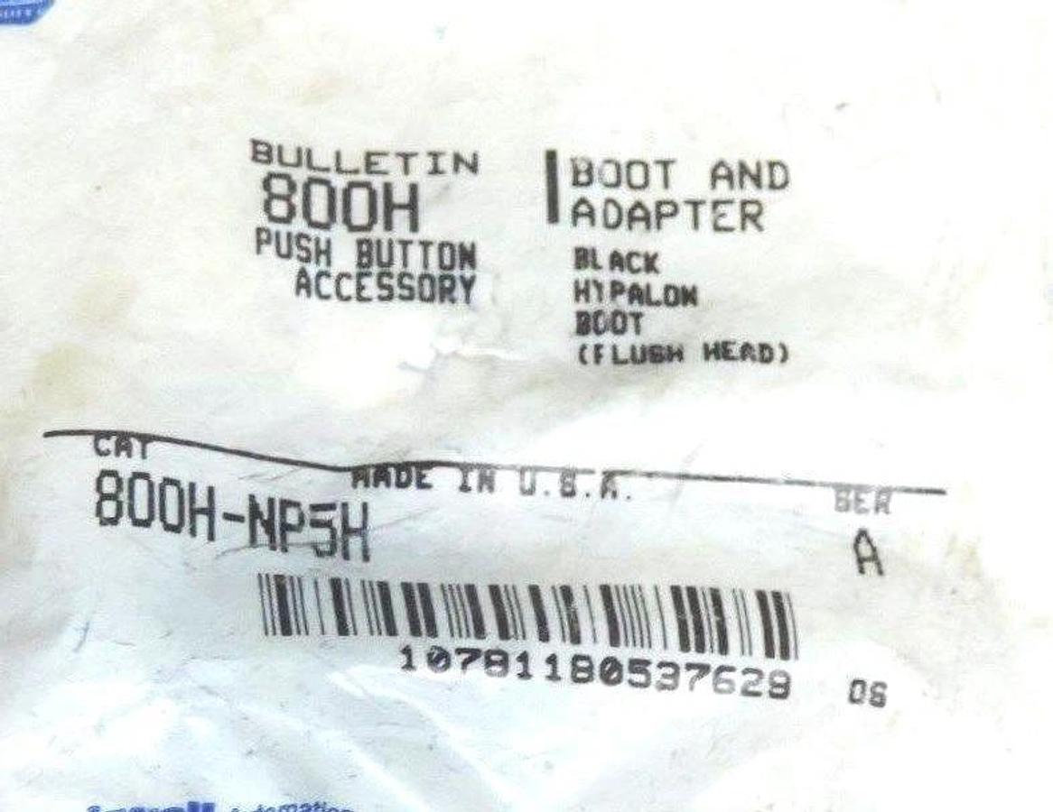 Used LOT OF 3 NIB ALLEN BRADLEY 800H-NP5H SER. A BOOTS AND ADAPTERS BLACK, 800HNP5H