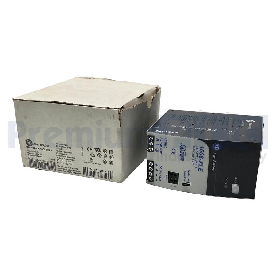 ALLEN BRADLEY 1606-XLE480EP /A POWER SUPPLY IN-100/240V OUT- DC 24-28V, 20A NSMP 884951878754