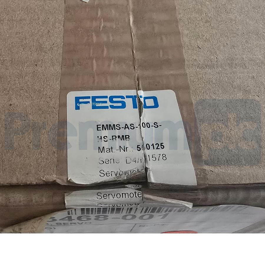 Used FESTO EMMS-AS-100-S-HS-RMB - 550125 EMMS-AS AC SERVO MOTOR w/BRAKE 24V NSMP
