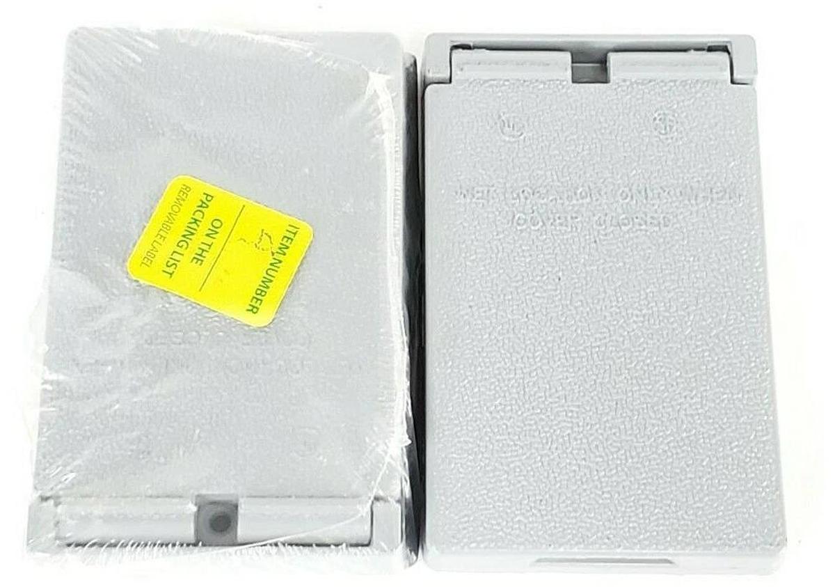Used LOT OF 2 NEW BWF FGV-1DCV VERTICAL GFCI COVERS GRAY FGV1DCV