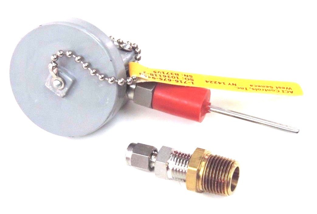 Used NEW ACI CONTROLS R1T185H283-002(1/8)-00-8V CB17 THERMOCOUPLING R1T185H283-002