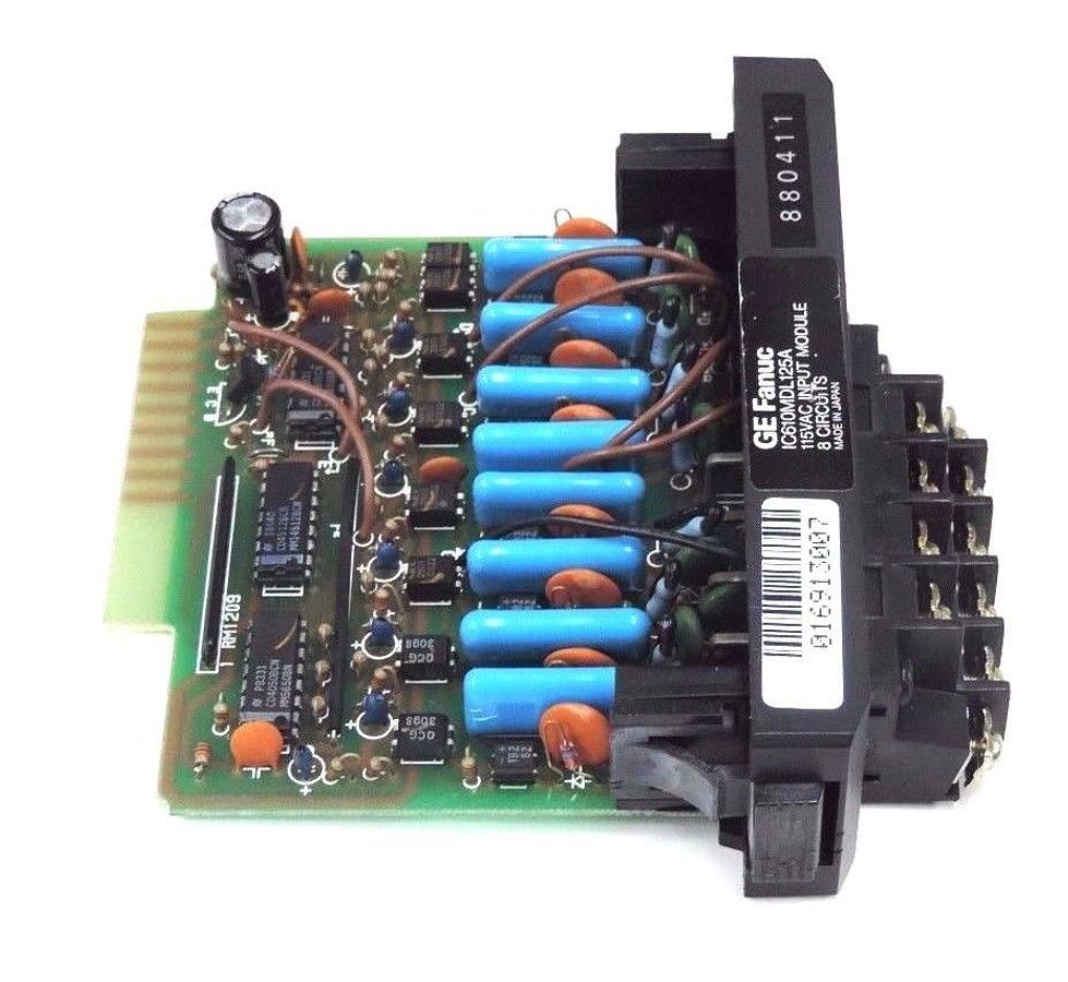 Used LOT OF 5 REPAIRED GE FANUC IC610MDL125A INPUT MODULES 115VAC, 8 CIRCUITS