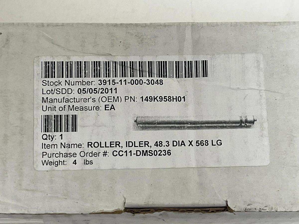 Siemens Dematic 149K958H01 Idler Conveyor Roller 48.3mm x 568mm New Surplus