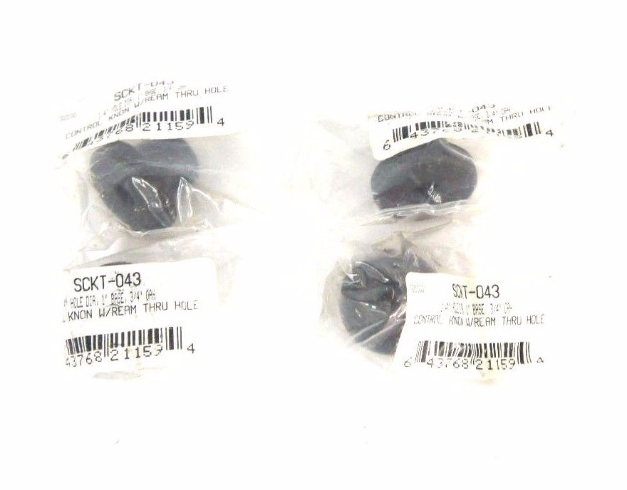 LOT OF 4 KNURLED CONTROL KNOB W/ REAM THRU HOLE SCKT-043