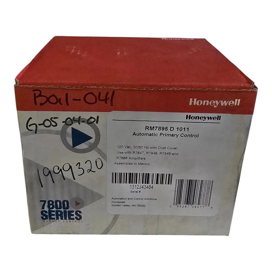 Honeywell RM7895D1011 7800 Series Automatic Burner Control 120V RM7895 D 1011