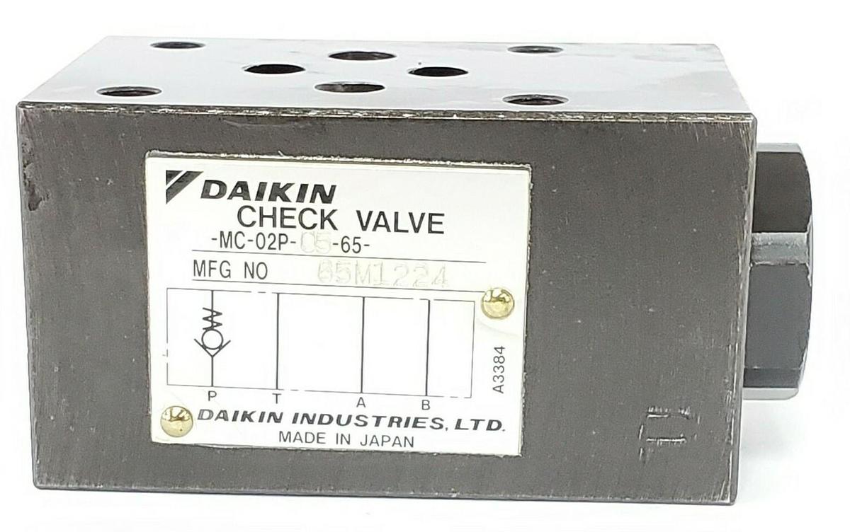 Used NEW DAIKIN MC-02P-05-65 CHECK VALVE 65M1224
