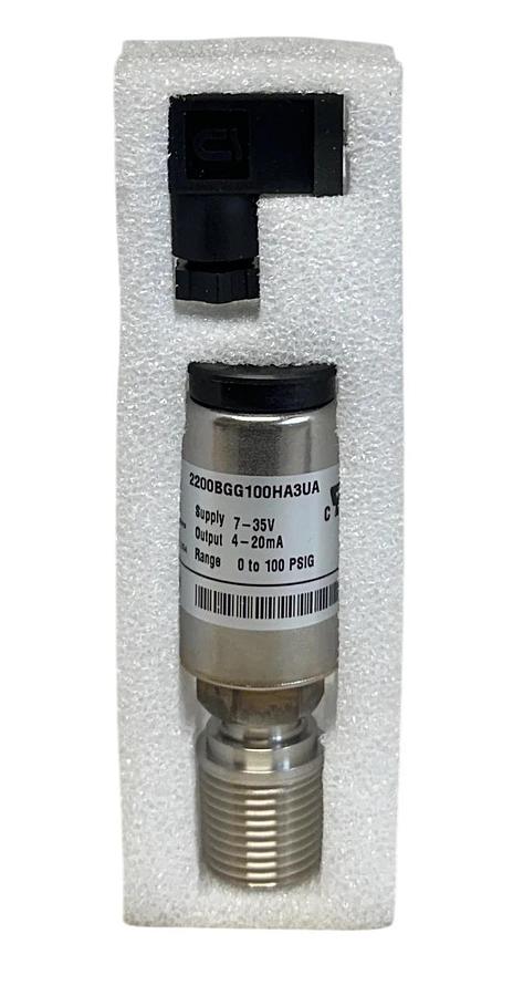 GEMS SENSORS 2200BGG100HA3UA PRESSURE TRANSDUCER 7-35VDC 4-20mA 0-100PSIG NSMP