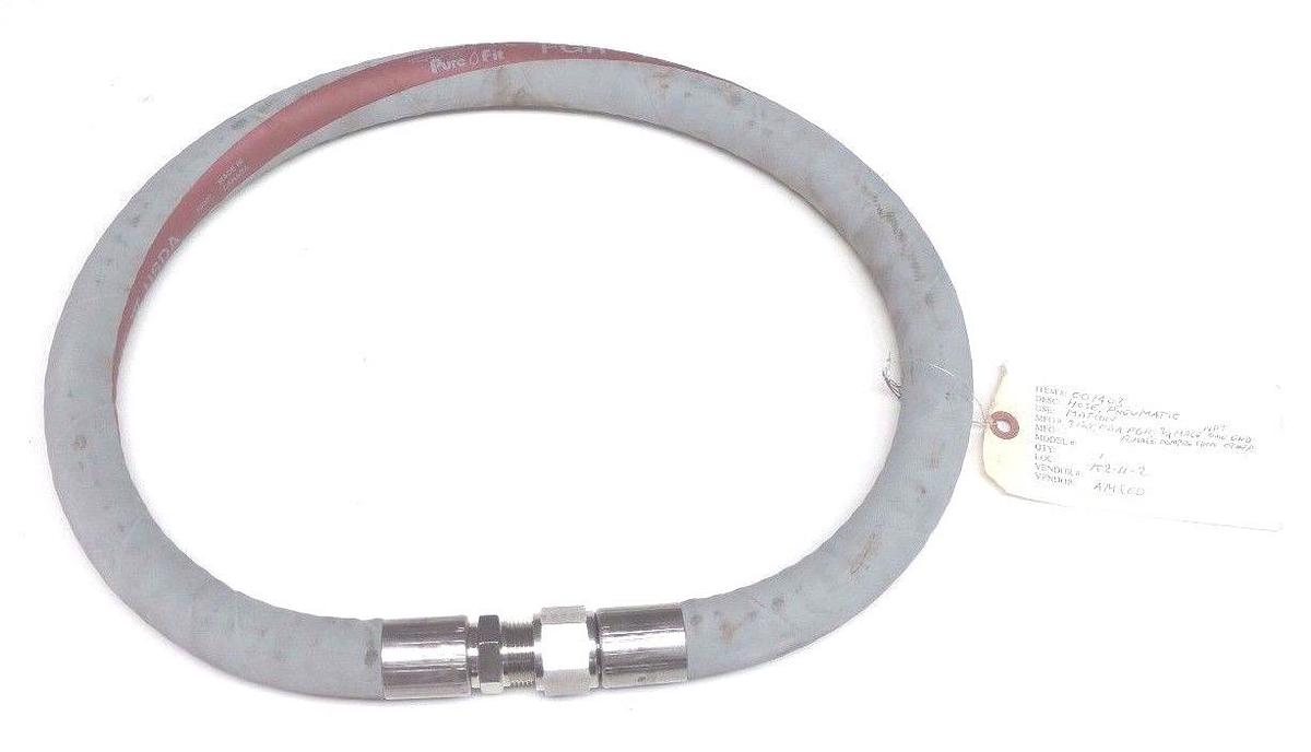 NEW PURE FIT FGR FDA PNEUMATIC HOSE 3/4" MALE X FEMALE COMPRESSION 3FT LENGTH
