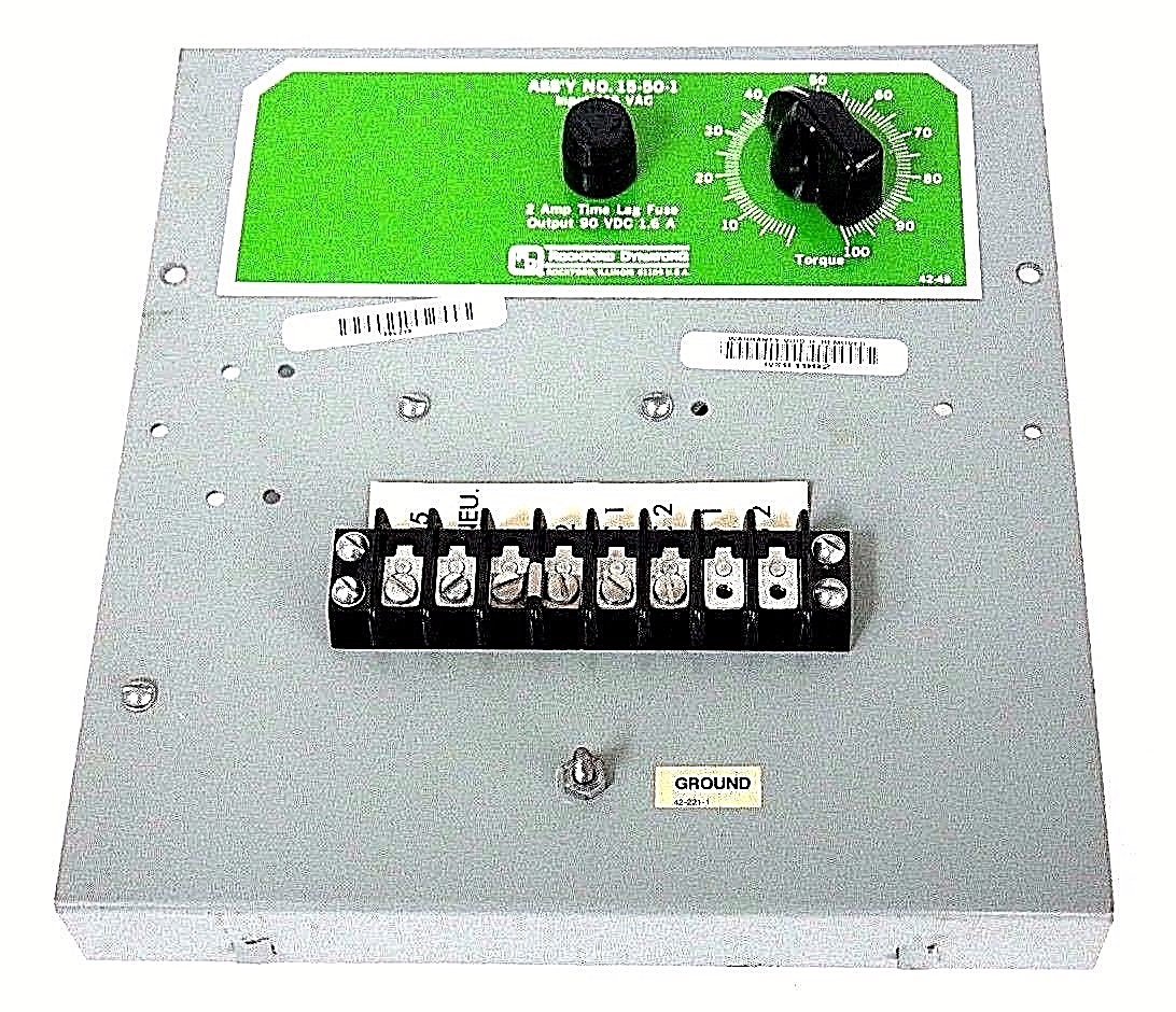Used ROCKFORD DYNATORQ 15-50-1 CONTROL PANEL W/ STACO ENERGY TYPE 221 AUTOTRANSFORMER