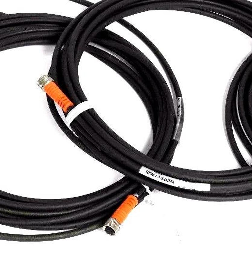 Used LOT OF 3 LUMBERG RKMV 3-224/5M CABLES 3A 125V, RKMV3224/5M