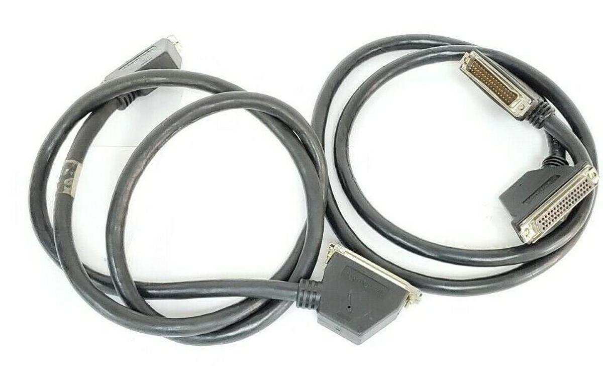Used LOT OF 2 HONEYWELL 628-2002 PARALLEL I/O DOUBLE END PORT CABLES 6282002