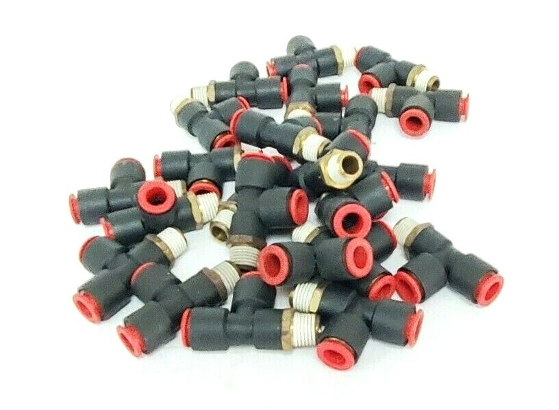 Used LOT OF 23 NEW SMC 3/8 RUN TEE FITTINGS, 3/8" X 3/8" X 1/4"