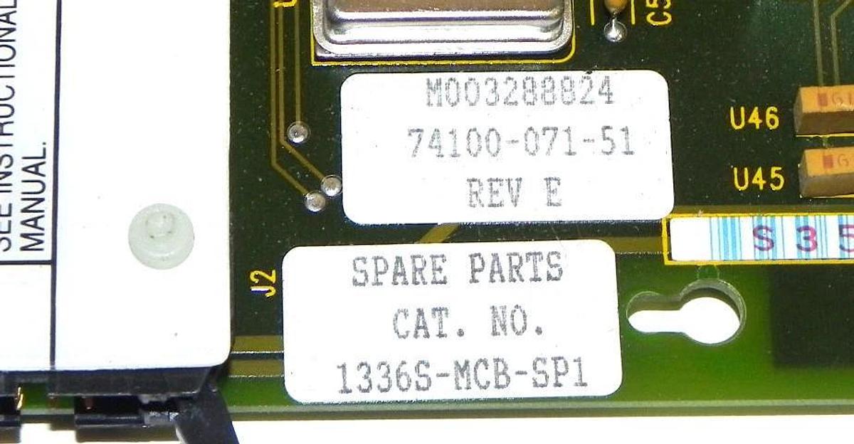Used ALLEN BRADLEY 1336S-MCB-SP1 MAIN CONTROL PCB 1336SMCBSP1 REV. E