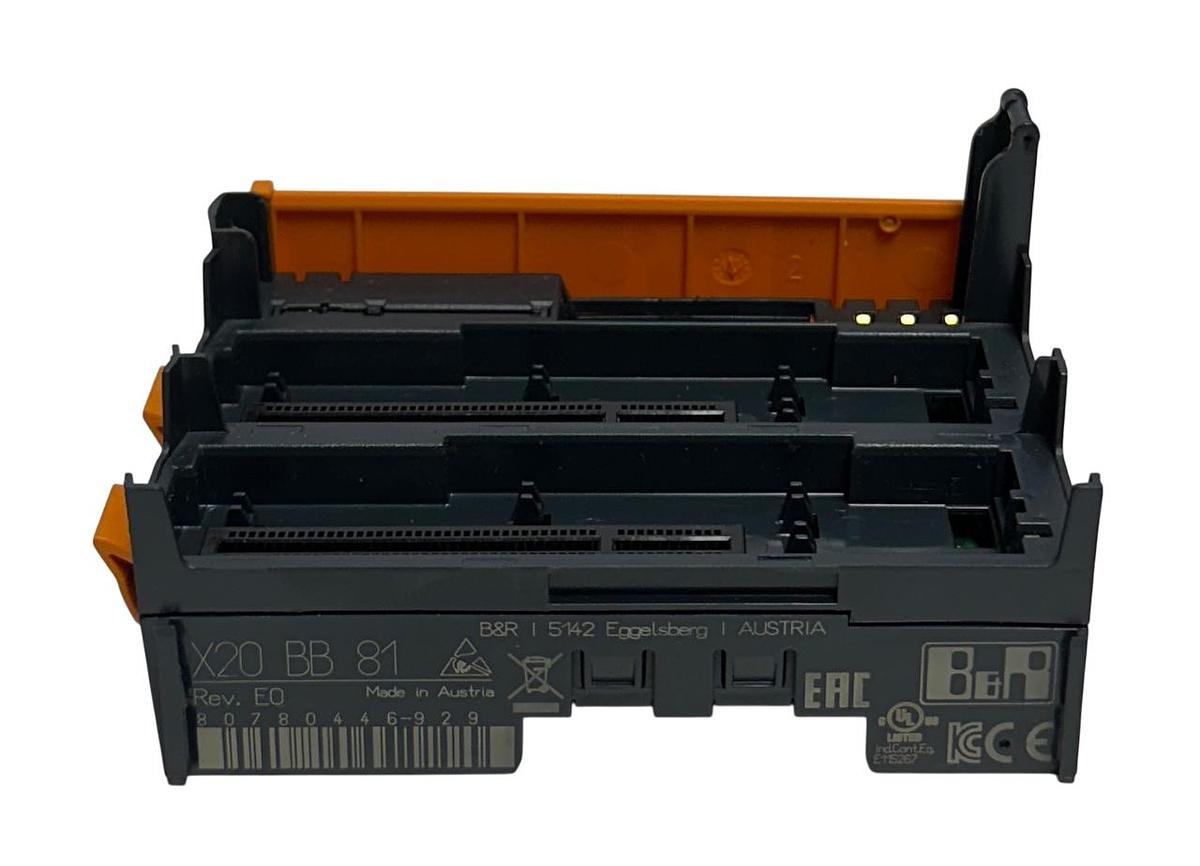 Used B&R X20 BB 81 / X20BB81 ADD-ON BUS BASE MODULE EXPANSION SLOT NO PLATES NSNP