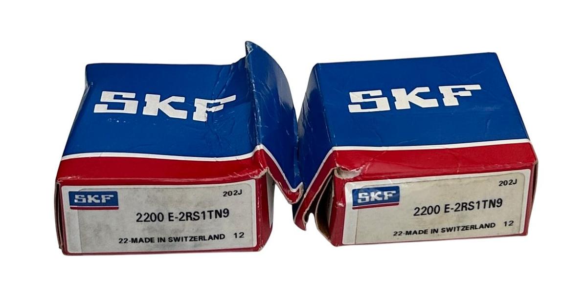Used 2 SKF 2200 E-2RS1TN9 / 2200E2RS1TN9 SELF-ALIGNING BALL BEARINGS 10mm BORE NSMP
