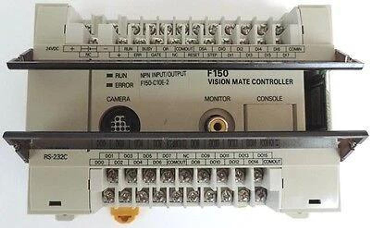 Used OMRON F150-C10E-2 VISION MATE CONTROLLER SOURCE: 24VDC 0.5A, MISSING (1) DOOR